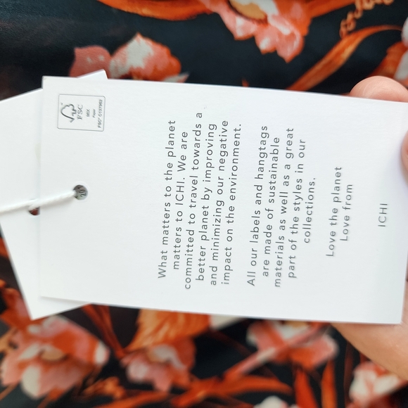 ICHI Denmark Floral Women's Blouse 2 Piece Blouse - Floral NWT - Picture 9 of 11